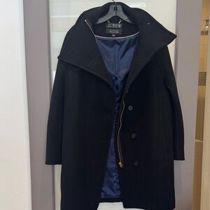 J.Crew Black Wool Italian Stadium Cloth by Nelli Gori - Size 0